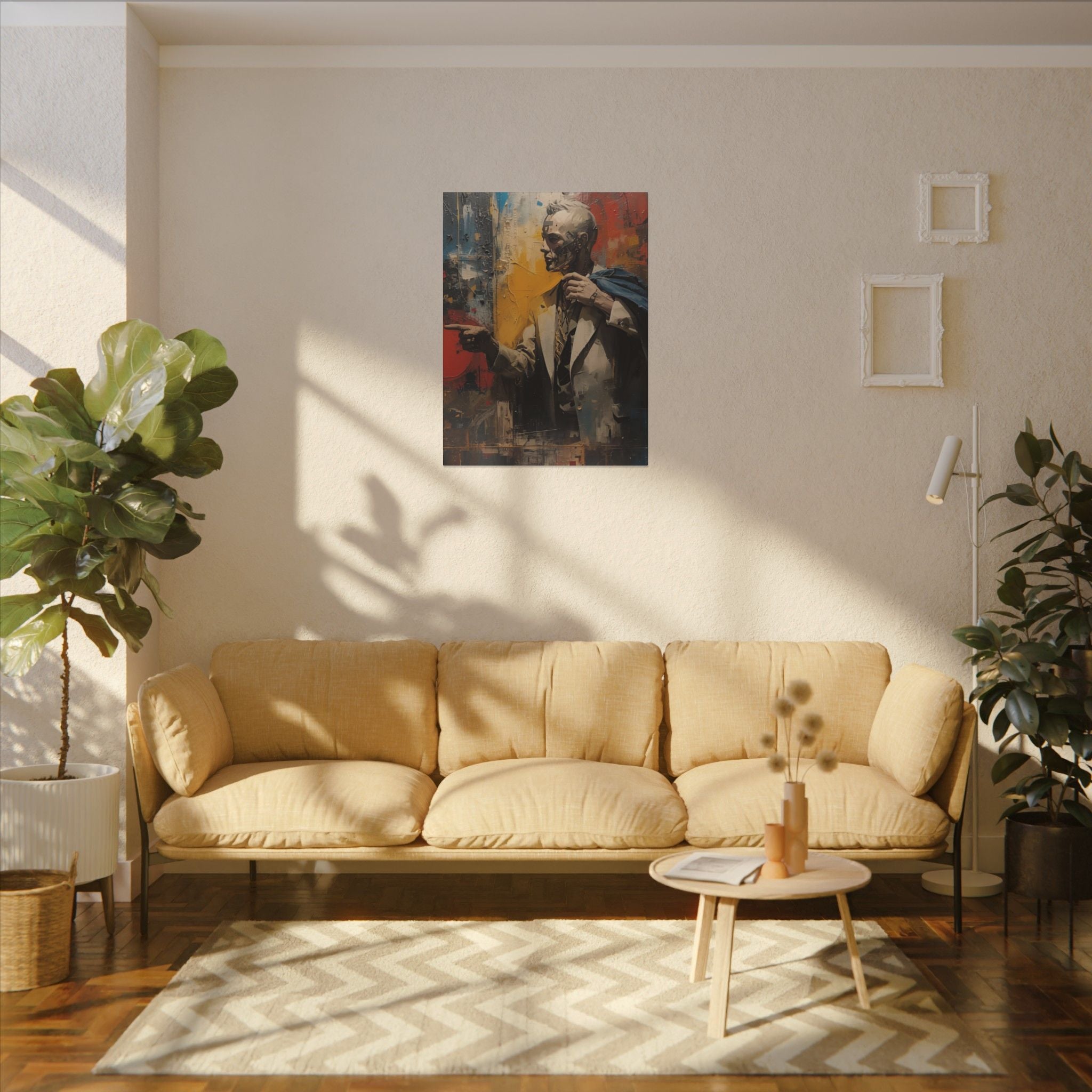 Premium Eco-Friendly Canvas Wall Art for Home Decor - Modern Gentleman Abstract Portrait