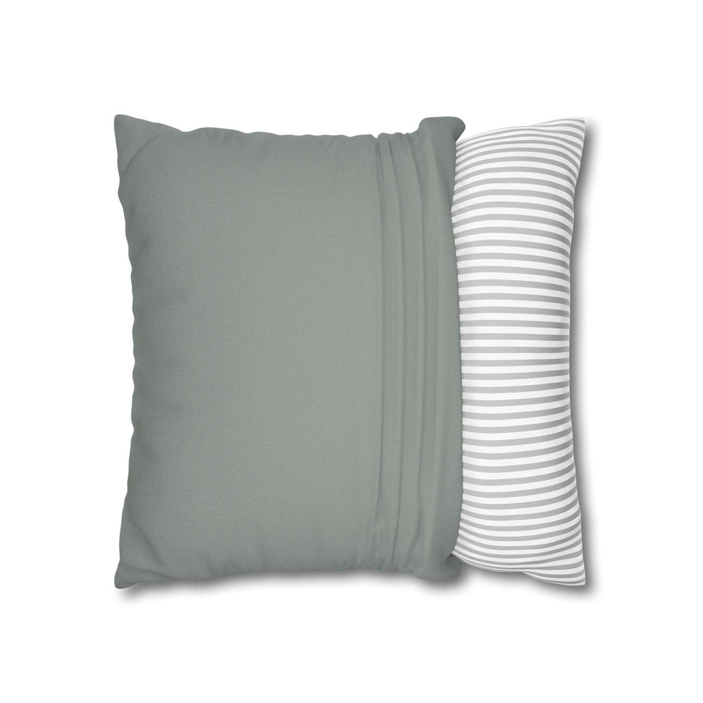 Cushion Cover, Throw pillow Case for Couch (Single Piece) : Grey & Light Orange - SnugLiving