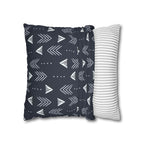 Cushion Cover, Throw pillow Case for Couch ( Single Piece) : Navy Mudcloth Arrow - SnugLiving