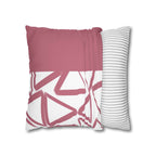 Two Way Cushion Cover, Throw pillow Case for Couch (Single Piece) : Crimson & White - SnugLiving