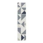 Beige & Navy Geometric Triangle Table Runner – Modern Art-Inspired Dining Accessory - SnugLiving