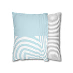 Two Way Cushion Cover, Throw pillow Case for Couch (Single Piece) : Light Azure - SnugLiving