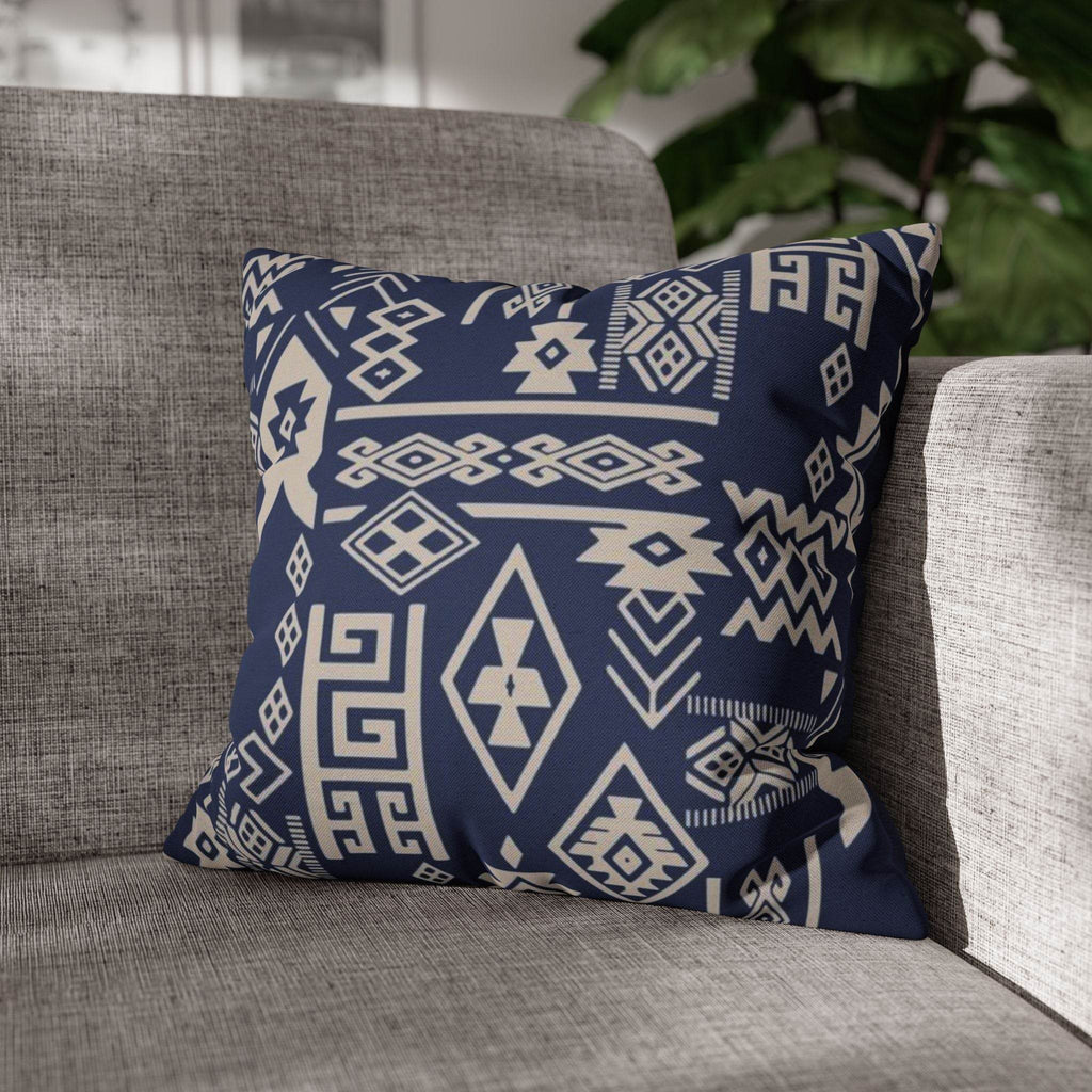 Cushion Cover, Throw pillow Case for Couch ( Single Piece) : Patterned Deep Blue - SnugLiving