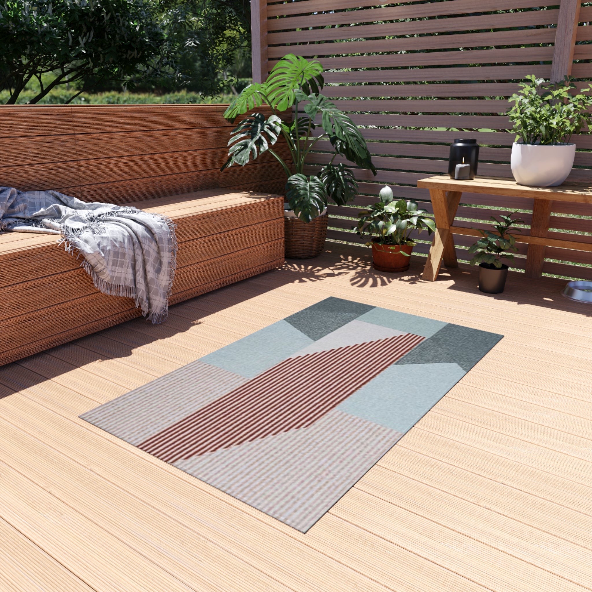 Stylish Outdoor Rug for Patios, Decks, and Gardens | Perfect for Home Decor, Picnics, Beach Days, Outdoor Gatherings