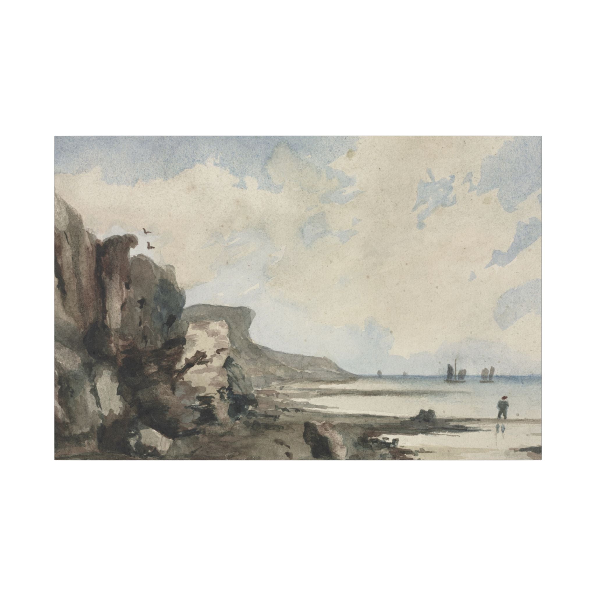Watercolor House Canvas Art Print for Home Decor