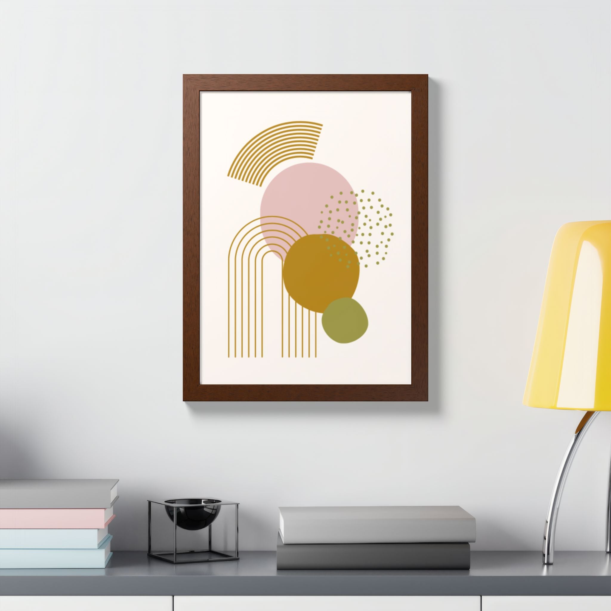 Multi-Color Framed Poster | Abstract Wall Art, Boho Home Decor| Pattern 1
