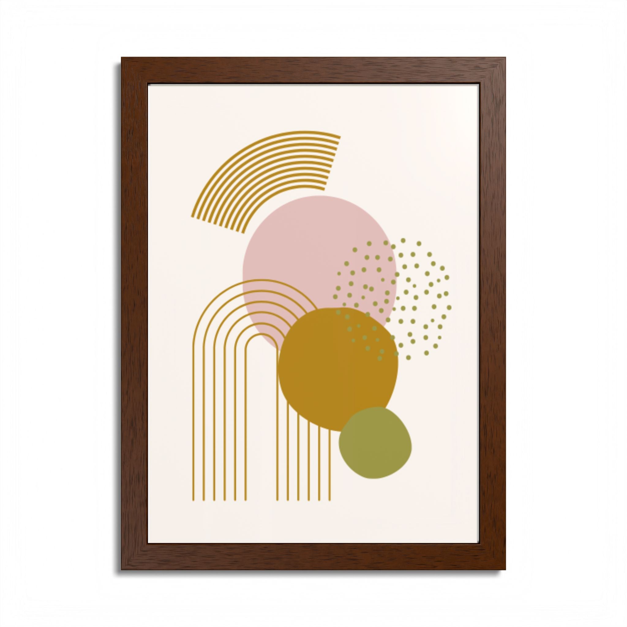 Multi-Color Framed Poster | Abstract Wall Art, Boho Home Decor| Pattern 1