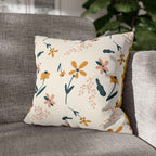 Cushion Cover, Throw pillow Case for Couch (Single Piece) : Floral Warm Orange - SnugLiving