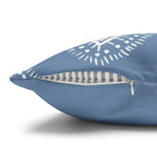 Cushion Cover, Throw pillow Case for Couch (Single Piece) : Azure & White Pattern - SnugLiving