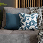 Cushion Cover, Throw pillow Case for Couch (Single Piece): Patterned Grey Azure - SnugLiving
