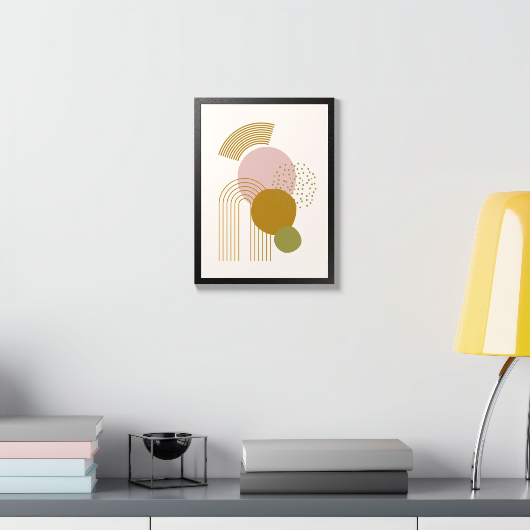 Multi-Color Framed Poster | Abstract Wall Art, Boho Home Decor| Pattern 1