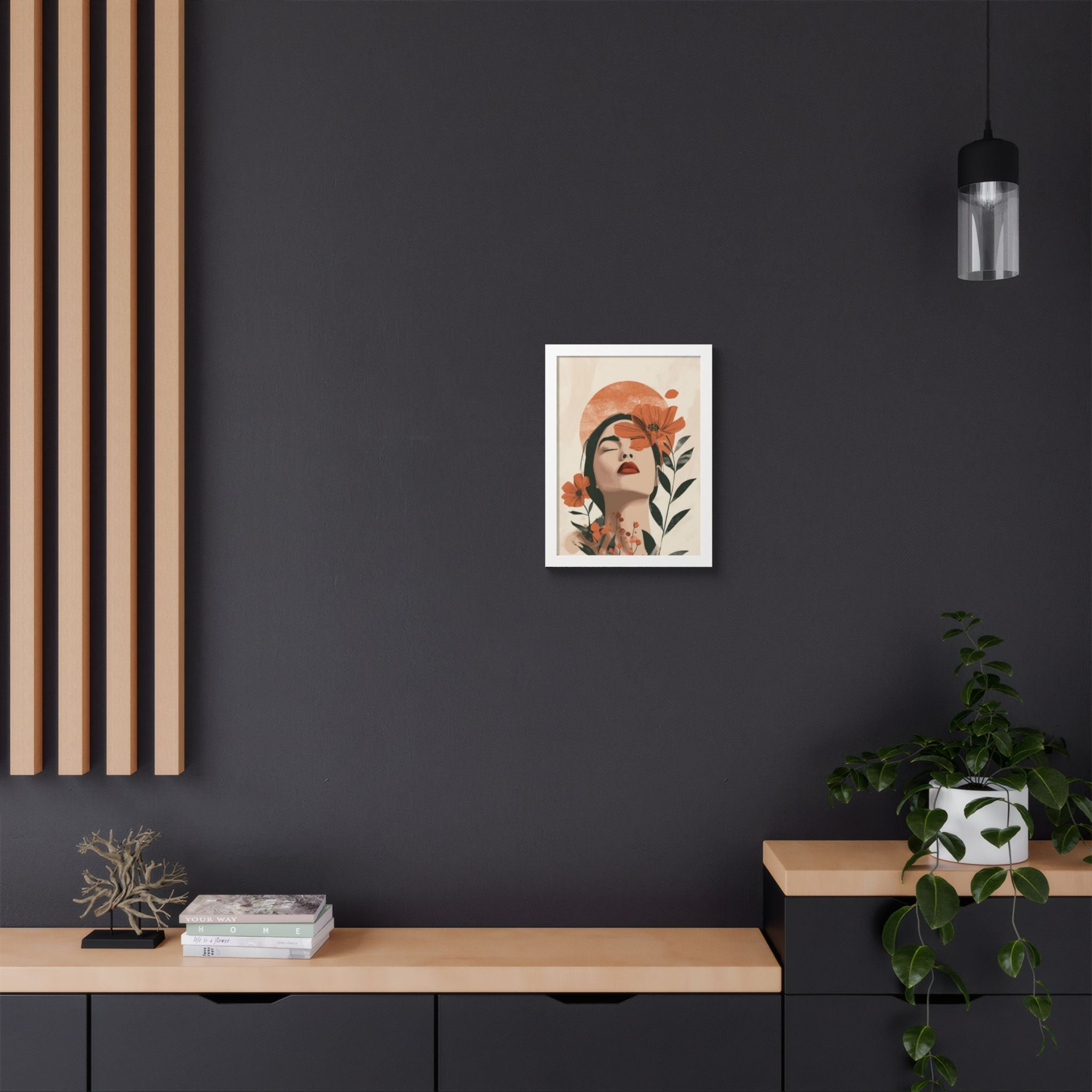 Multi-Color Framed Poster | Abstract Wall Art, Boho Home Decor | Pattern 10