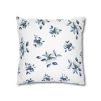 Two Way Cushion Cover, Throw pillow Case for Couch (Single Piece): Blue & White Floral - SnugLiving