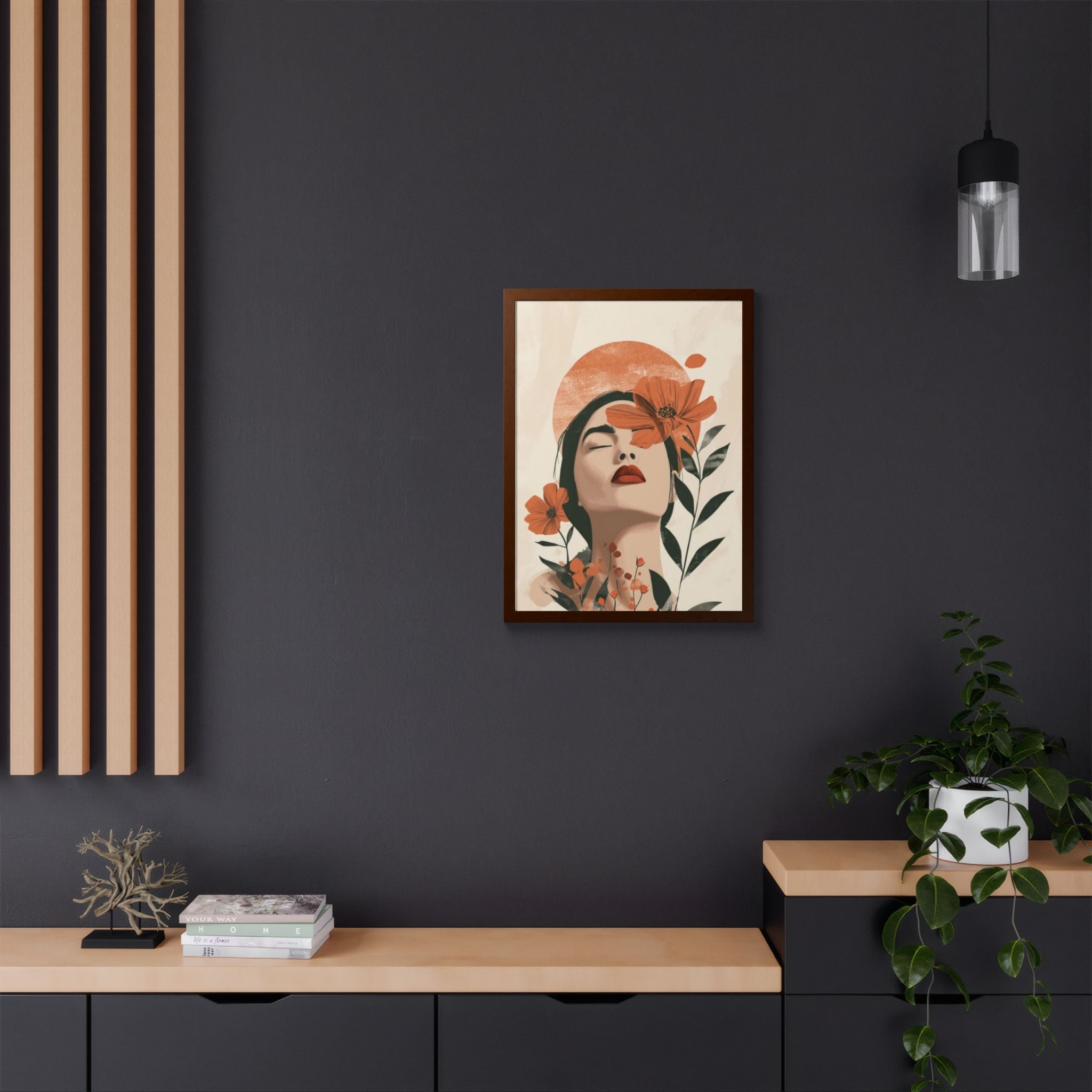 Multi-Color Framed Poster | Abstract Wall Art, Boho Home Decor | Pattern 10