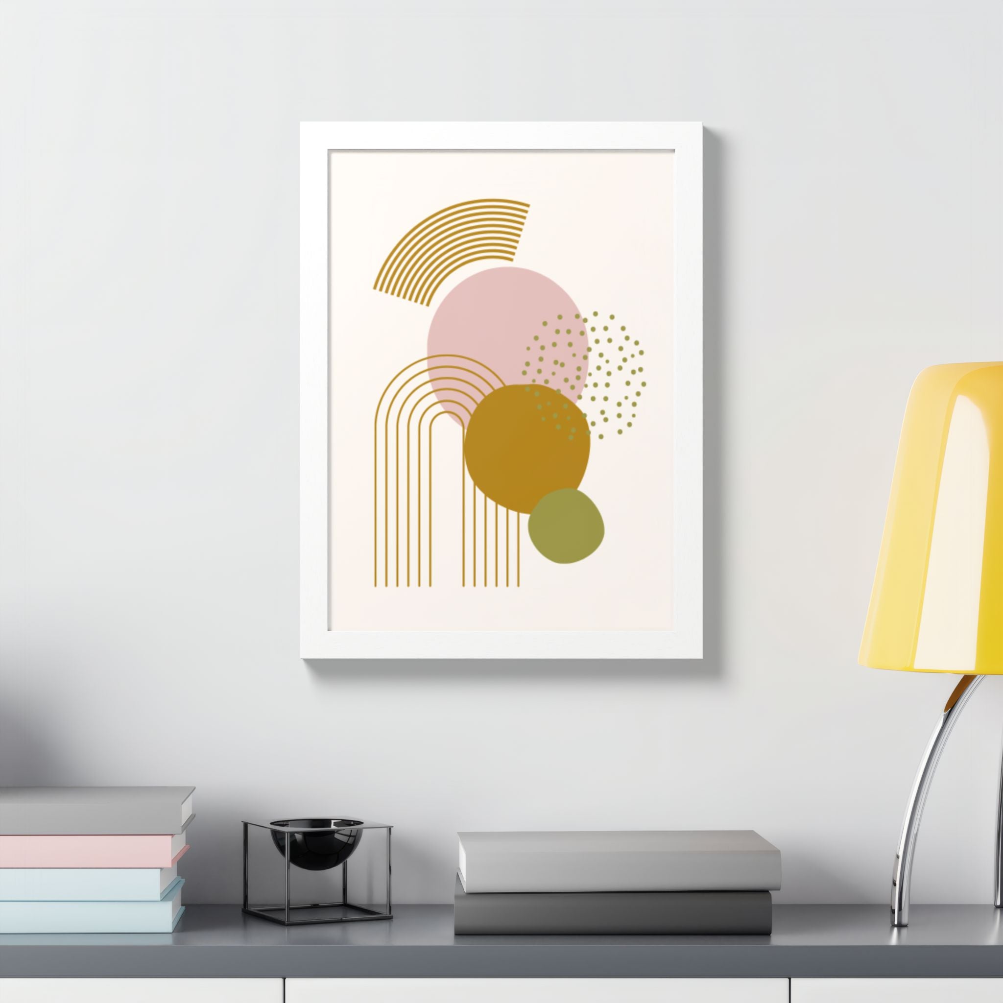 Multi-Color Framed Poster | Abstract Wall Art, Boho Home Decor| Pattern 1