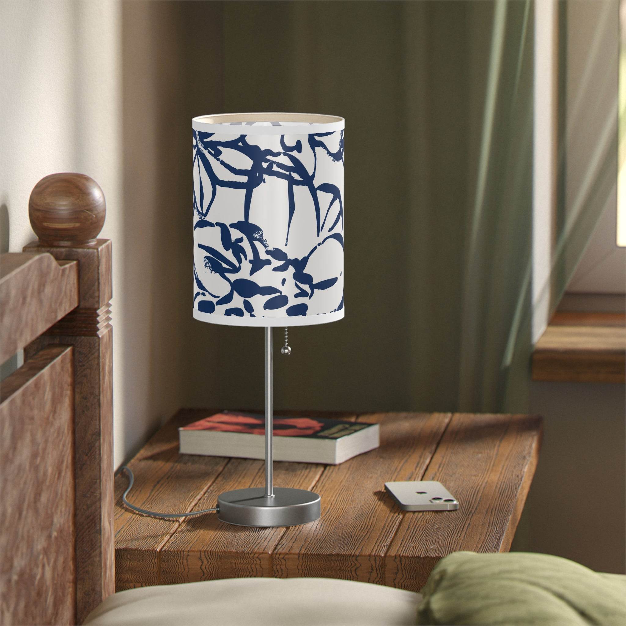 Elegant Floral Table Lamp for Living & Bedroom - Shade SLTL01 - SnugLiving