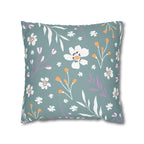 Two Way Cushion Cover, Throw pillow Case for Couch (Single Piece) : Grey Cyan - SnugLiving