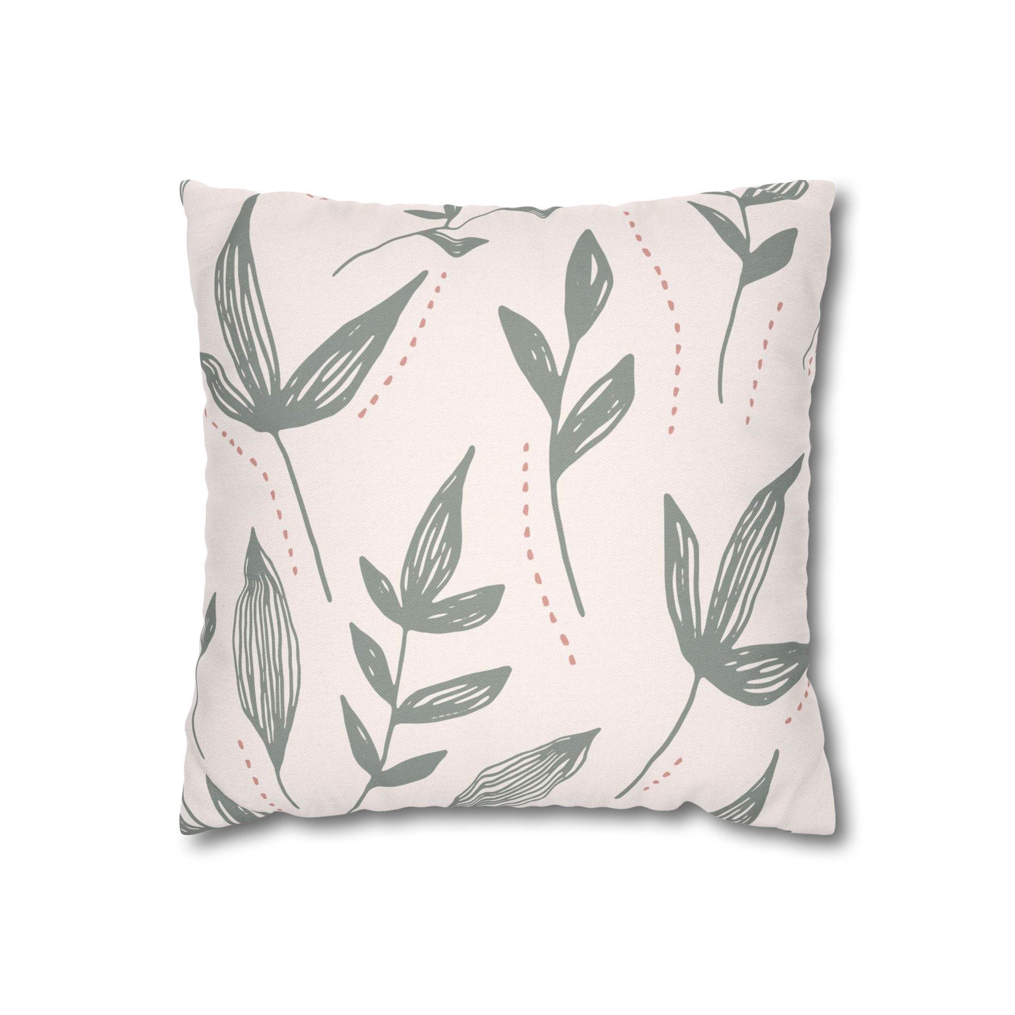 Cushion Cover, Throw pillow Case for Couch (Single Piece) : Grey & Light Orange - SnugLiving