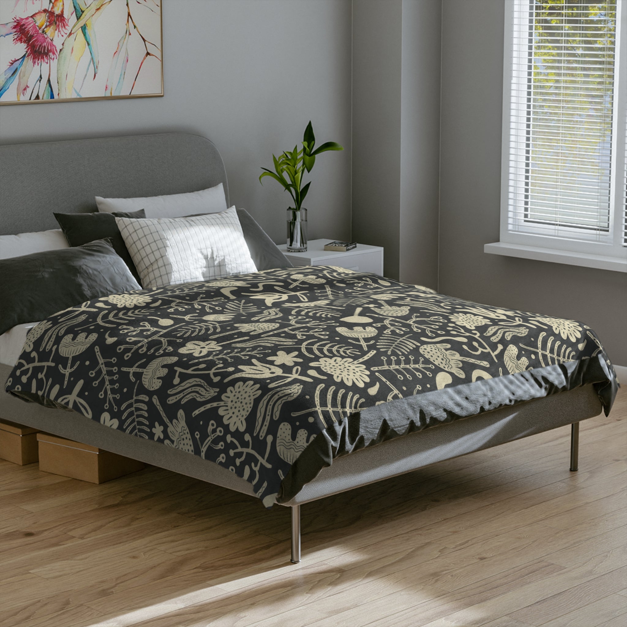 Microfiber Blanket | Soft Throw for Home Decor - Charcoal