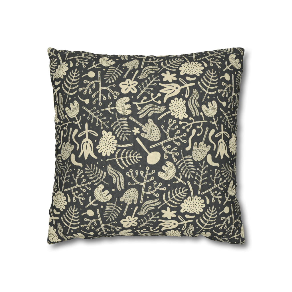 Two Way Cushion Cover, Throw pillow Case for Couch (Single Piece) : Charcoal
