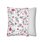 Cushion Cover, Throw pillow Case for Couch (Single Piece) : Floral Crimson - SnugLiving
