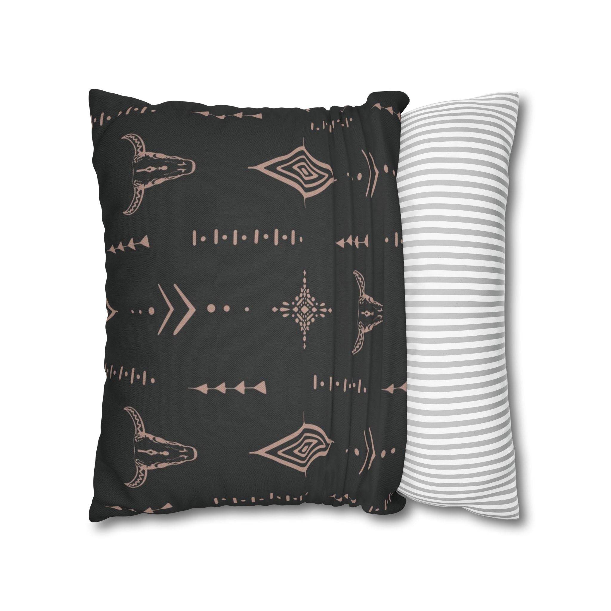 Cushion Cover, Throw pillow Case for Couch ( Single Piece) : Charcoal Black - SnugLiving