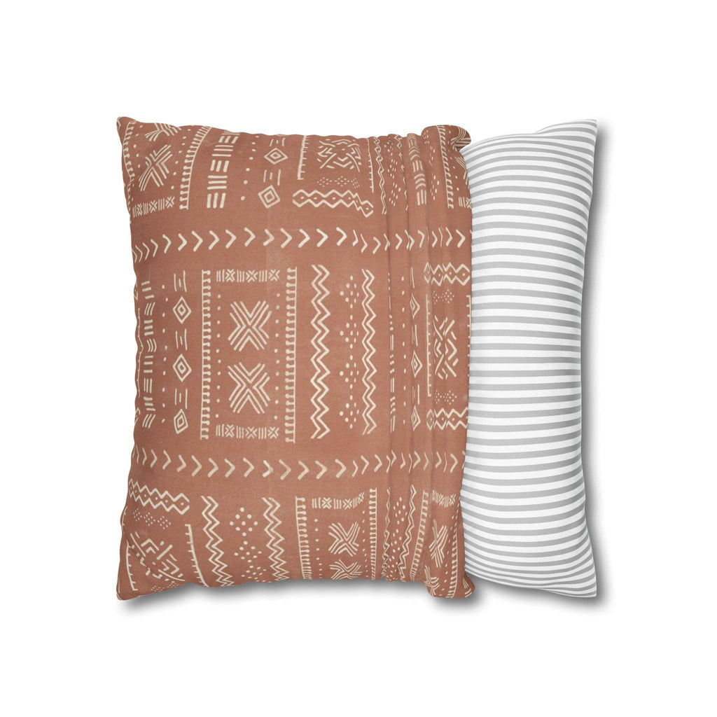 Cushion Cover, Throw pillow Case for Couch ( Single Piece) : Pastel Grey Orange - SnugLiving