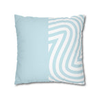Two Way Cushion Cover, Throw pillow Case for Couch (Single Piece) : Light Azure - SnugLiving