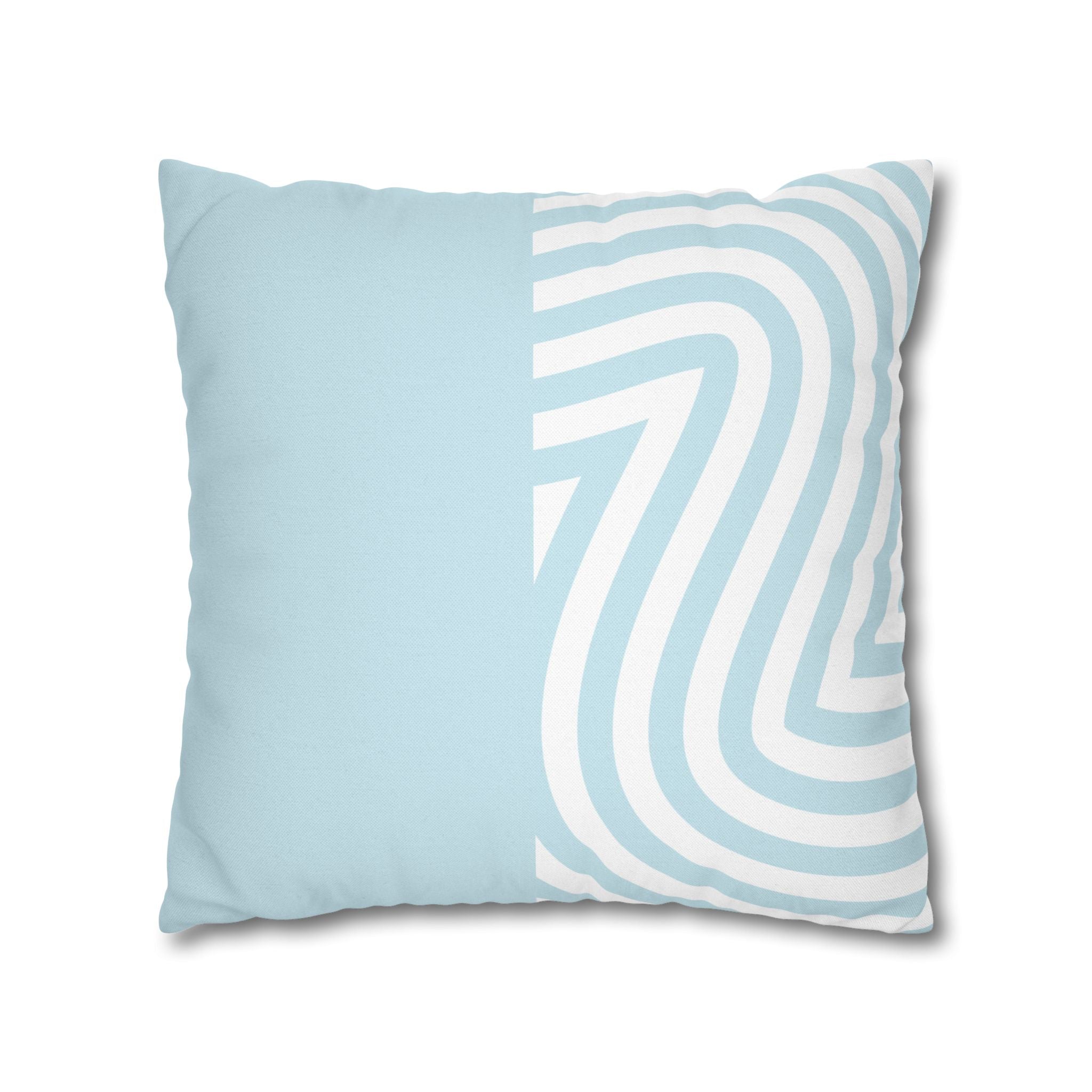 Two Way Cushion Cover, Throw pillow Case for Couch (Single Piece) : Light Azure
