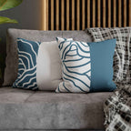 Two Way Cushion Cover, Throw pillow Case for Couch (Single Piece) : Grey Azure - SnugLiving