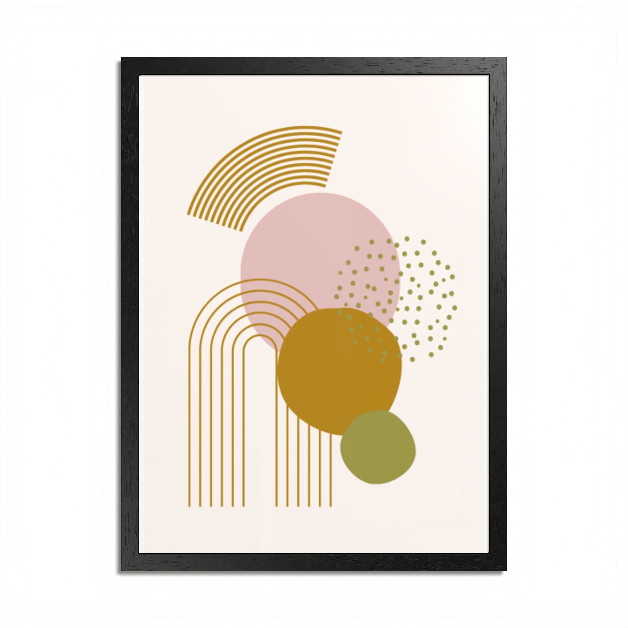 Multi-Color Framed Poster | Abstract Wall Art, Boho Home Decor| Pattern 1