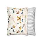 Cushion Cover, Throw pillow Case for Couch (Single Piece) : Floral Warm Orange - SnugLiving