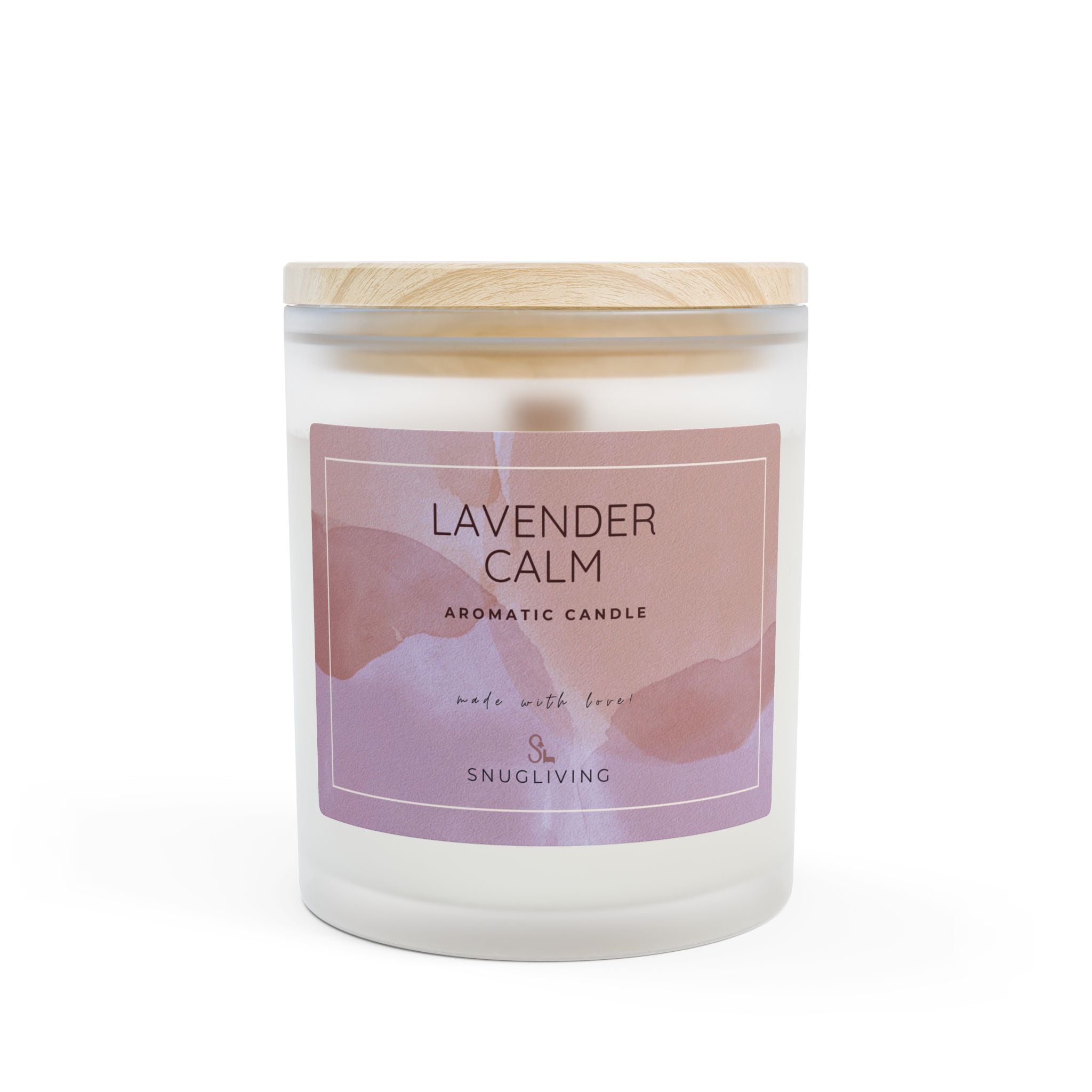 SnugLiving  Aromatic/Scented Glass Candle, 11oz : Lavender Calm