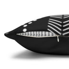 Cushion Cover, Throw pillow Case for Couch ( Single Piece) : Black & White Tribal Stripe - SnugLiving