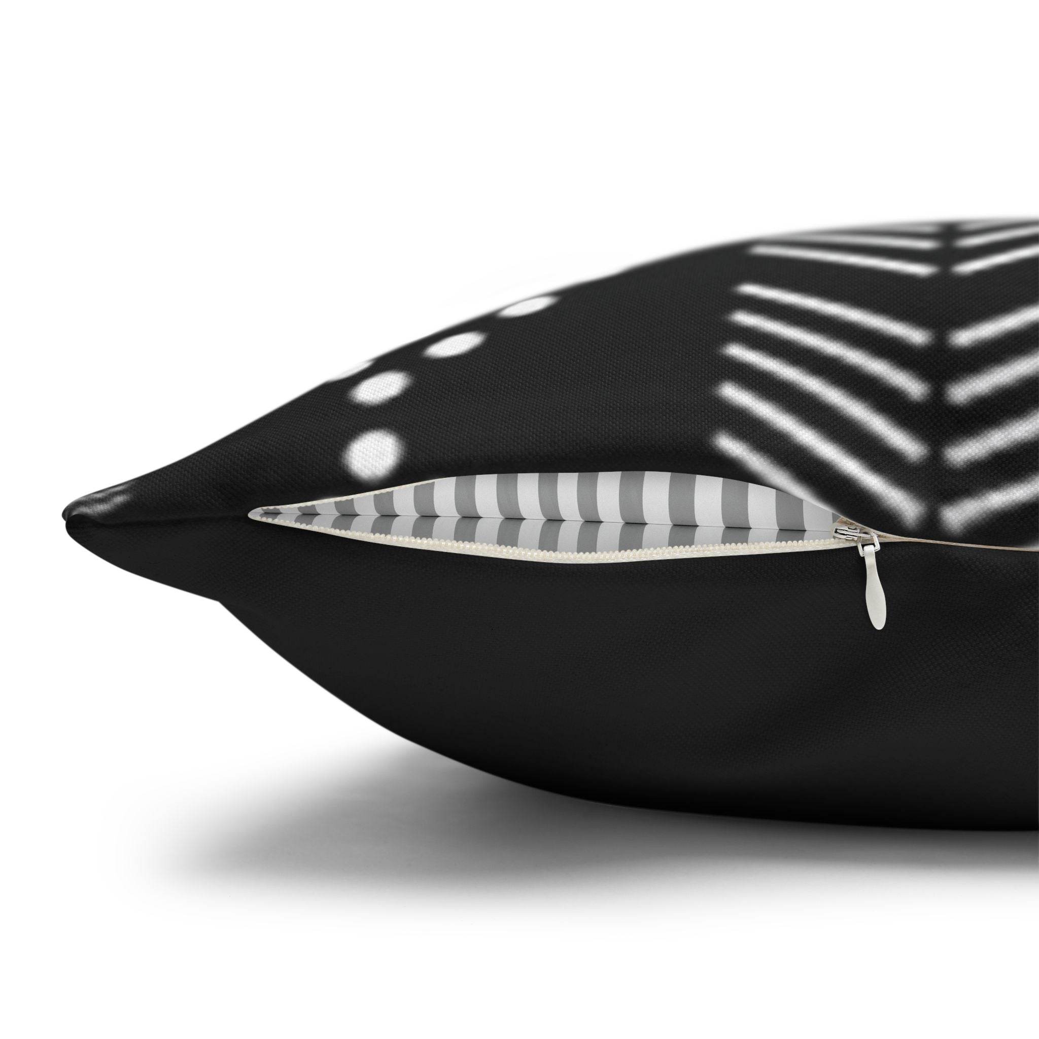 Cushion Cover, Throw pillow Case for Couch ( Single Piece) : Black & White Tribal Stripe - SnugLiving