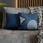 Cushion Cover, Throw pillow Case for Couch ( Single Piece) : Blue & Grey Pattern - SnugLiving