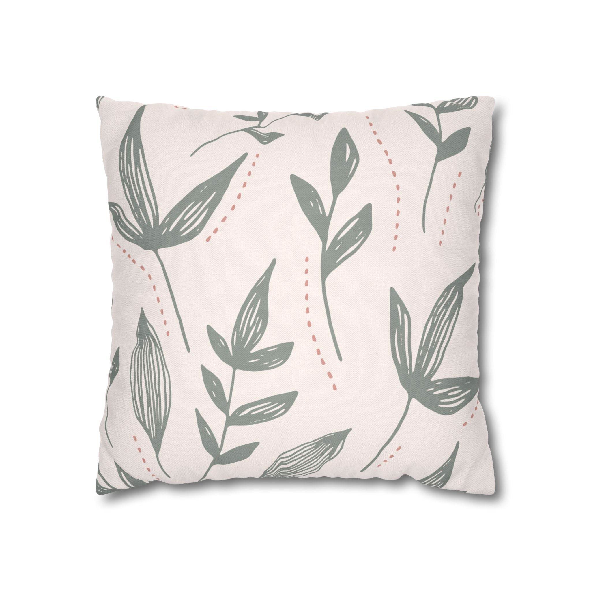 Cushion Cover, Throw pillow Case for Couch (Single Piece) : Grey & Light Orange - SnugLiving