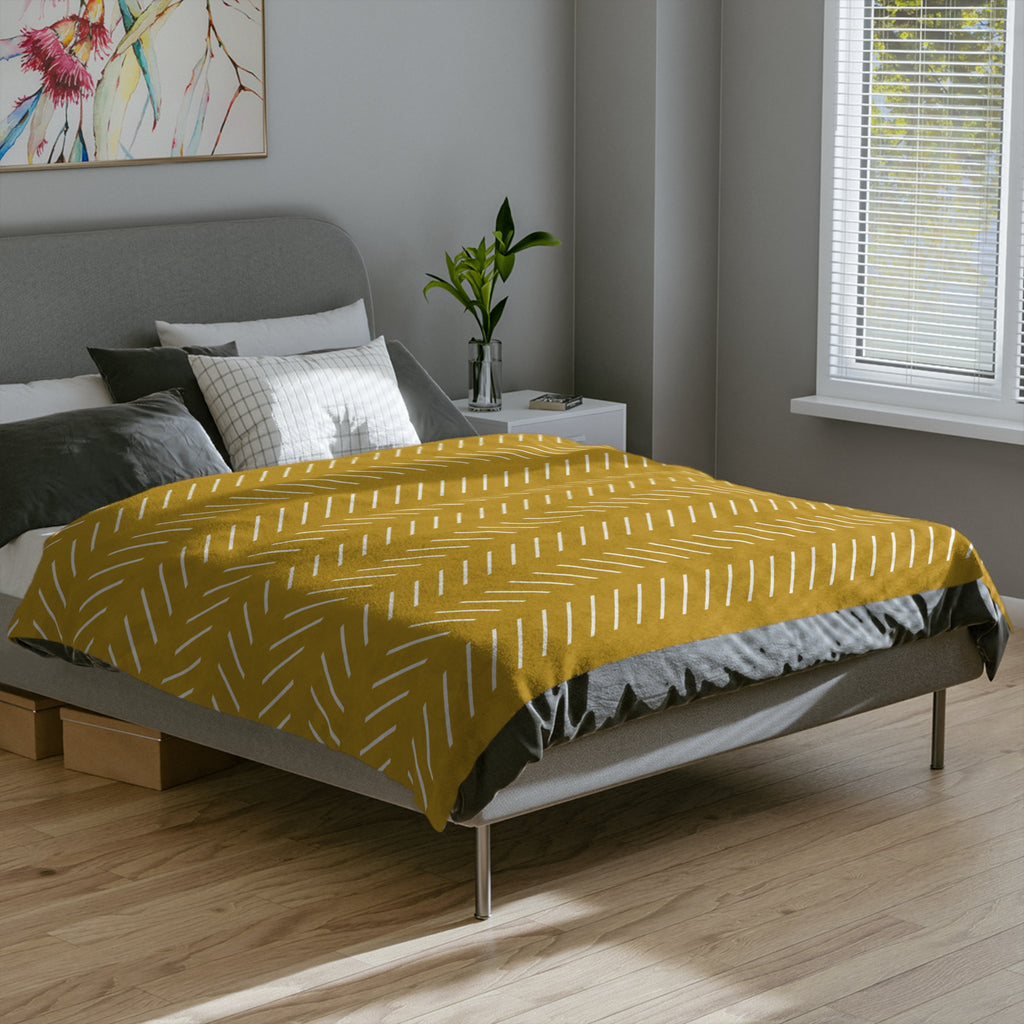 Microfiber Blanket | Soft Throw for Home Decor : Mustard Yellow