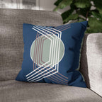Two Way Cushion Cover, Throw pillow Case for Couch (Single Piece) : Blue Pattern - SnugLiving