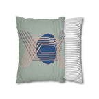 Two Way Cushion Cover, Throw pillow Case for Couch (Single Piece) : Blue Pattern - SnugLiving