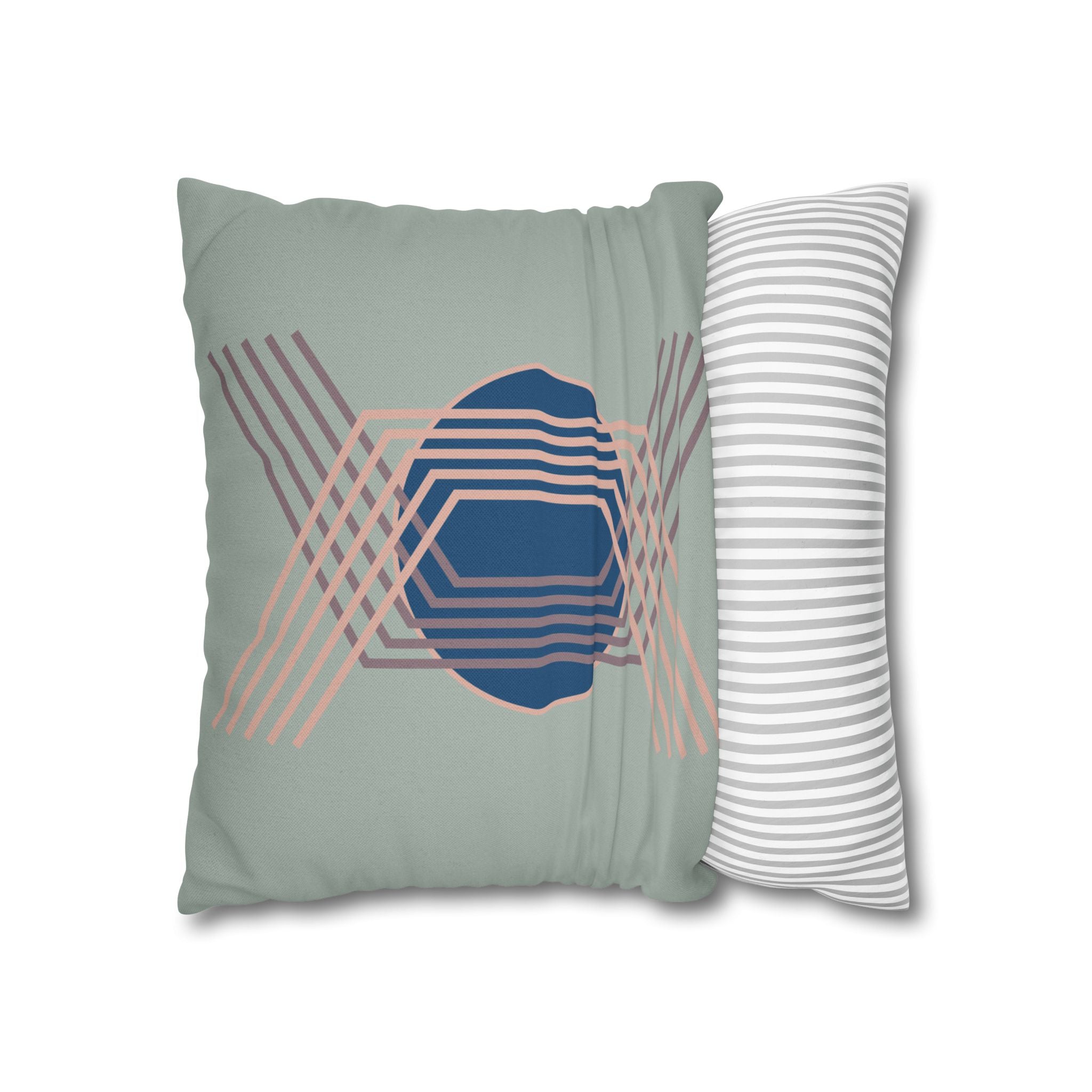 Two Way Cushion Cover, Throw pillow Case for Couch (Single Piece) : Blue Pattern