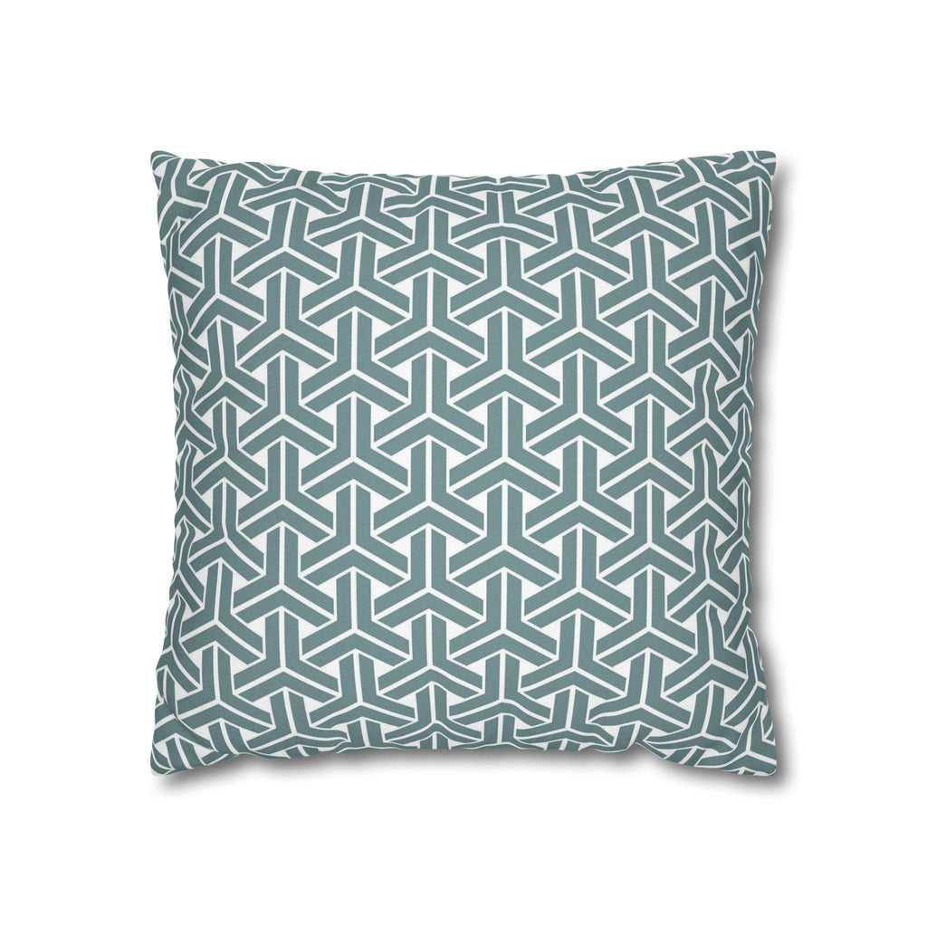 Cushion Cover, Throw pillow Case for Couch (Single Piece) : Patterned Grey Azure - SnugLiving