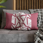 Two Way Cushion Cover, Throw pillow Case for Couch (Single Piece) : Crimson & White - SnugLiving
