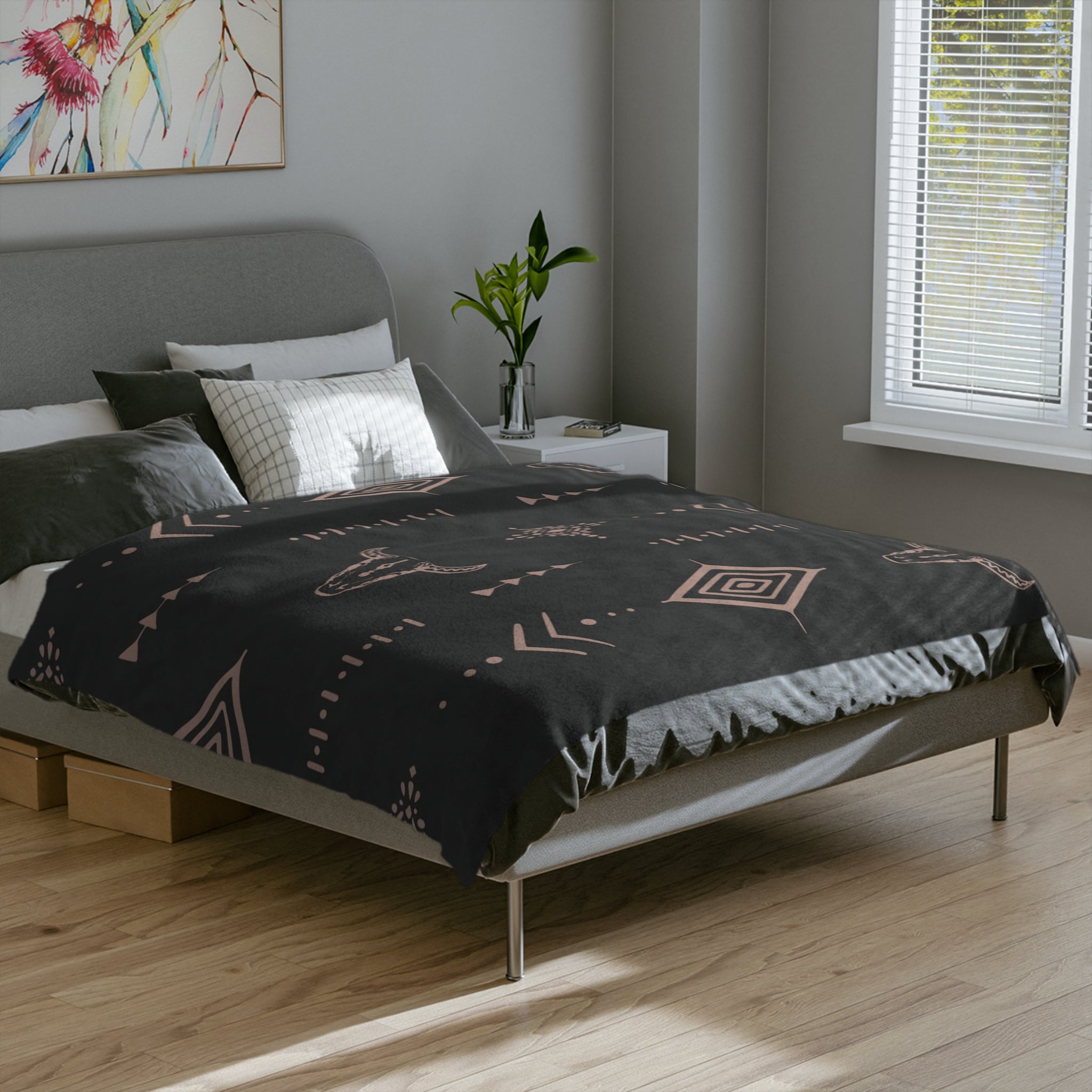 Microfiber Blanket | Soft Throw for Home Decor - Black