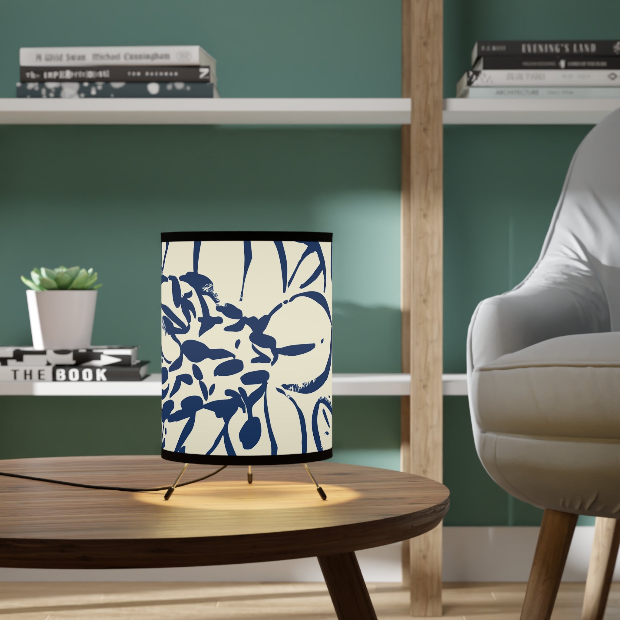 Tripod Lamp with High-Res Printed Shade - Shade SLL01