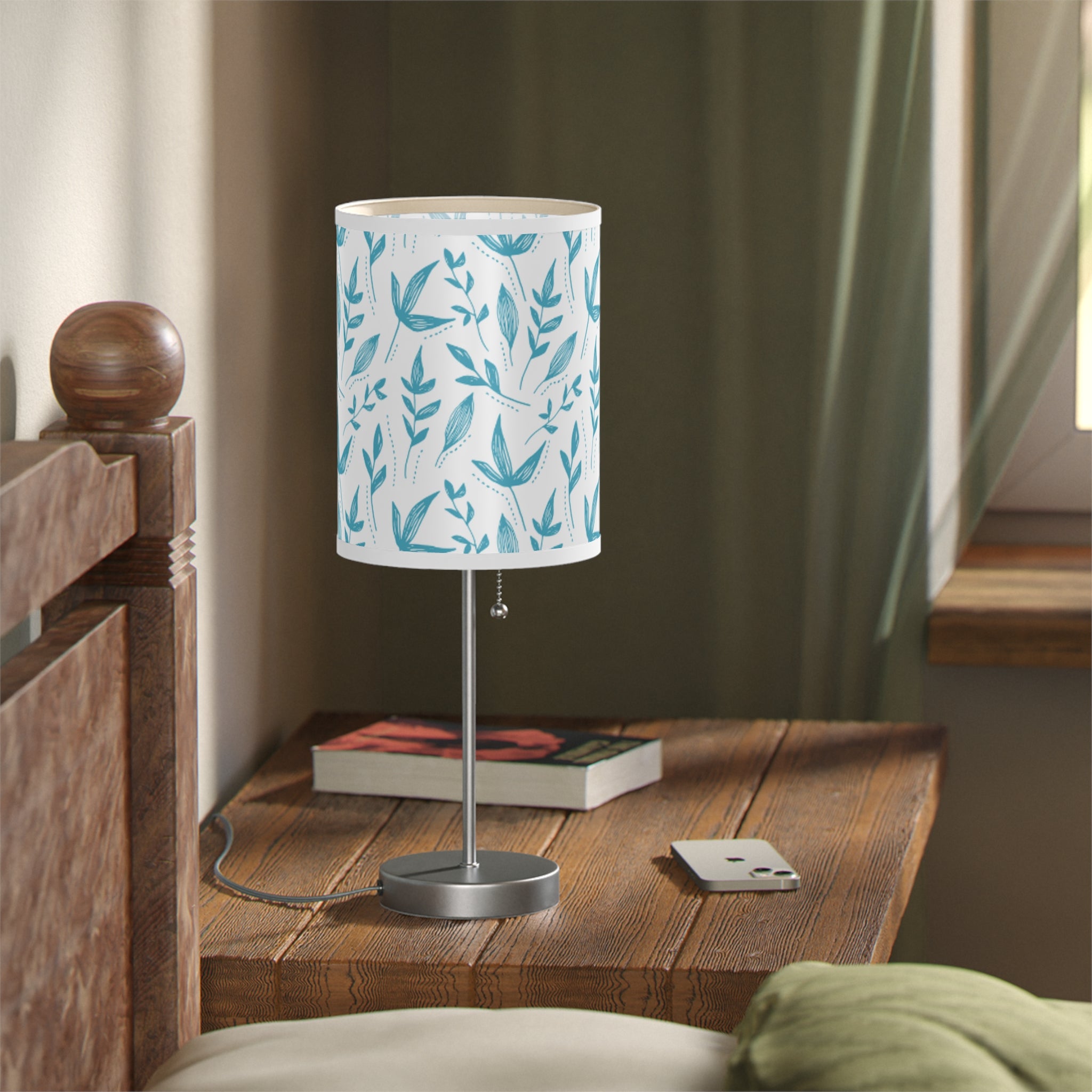 Elegant Floral Table Lamp for Living & Bedroom - Shade SLTL02