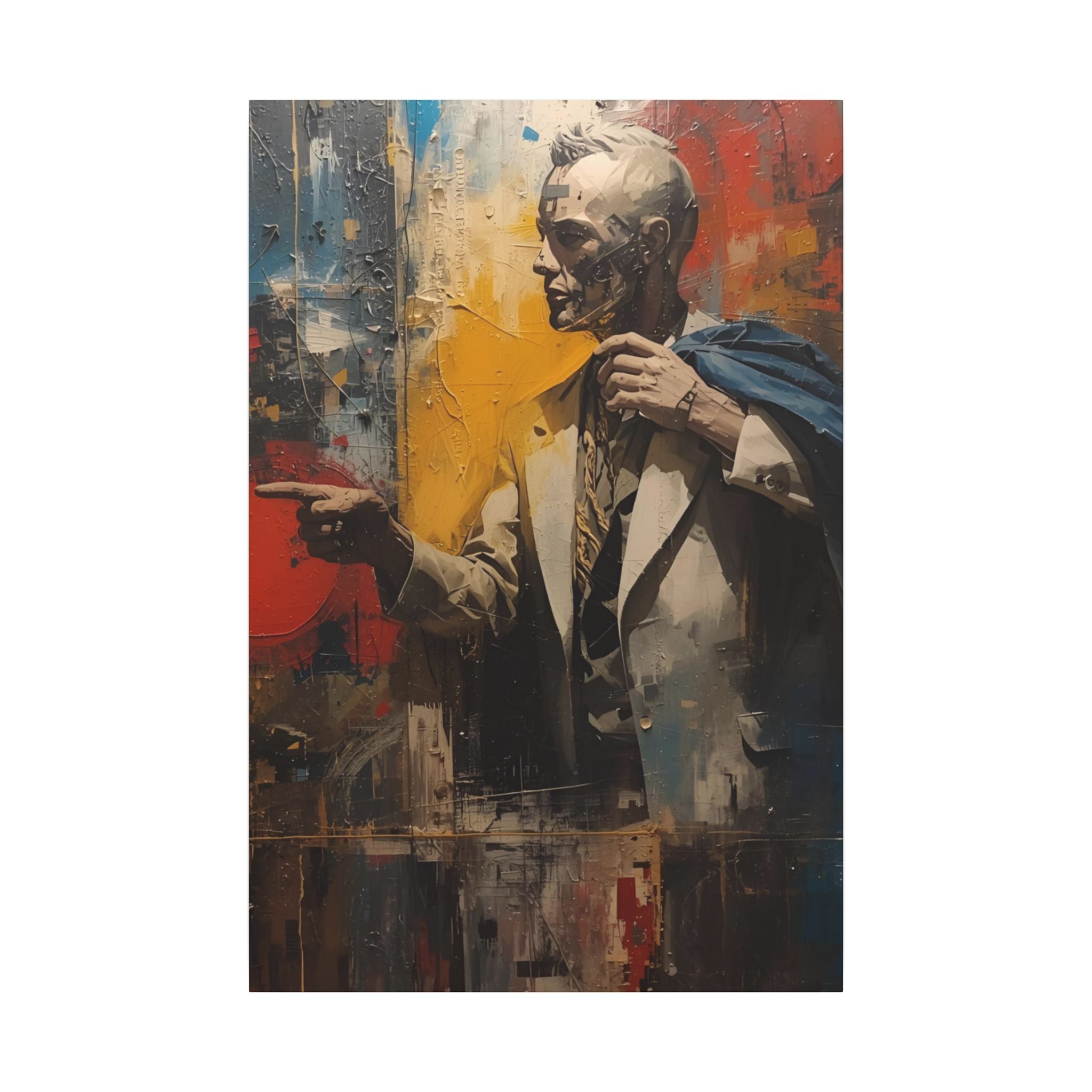 Premium Eco-Friendly Canvas Wall Art for Home Decor - Modern Gentleman Abstract Portrait
