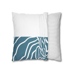 Two Way Cushion Cover, Throw pillow Case for Couch (Single Piece) : Grey Azure - SnugLiving