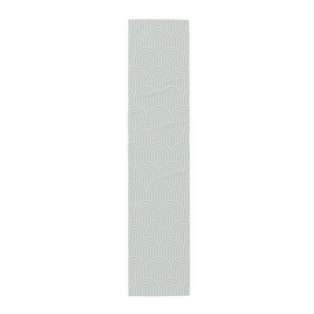 Mint Arch Pattern Table Runner – Minimalist Modern Dining Table Accent - SnugLiving