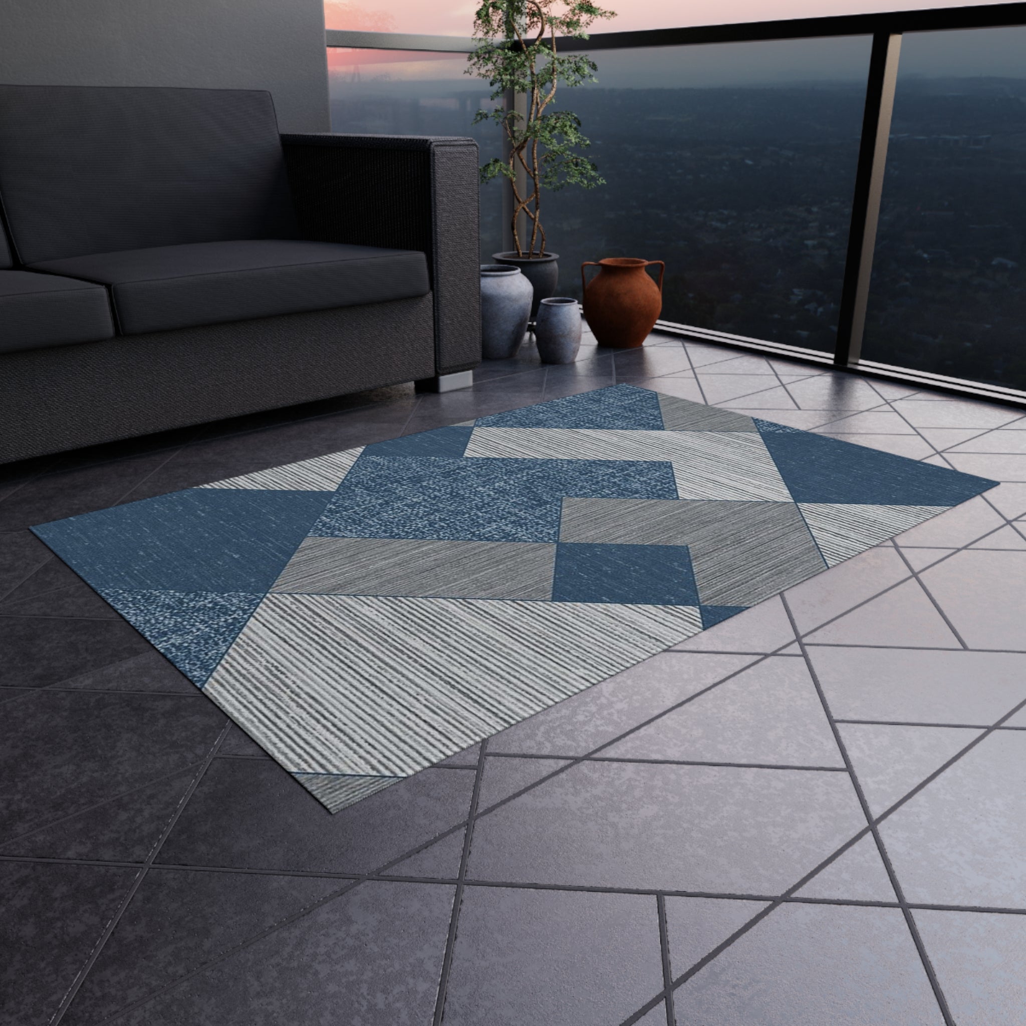 Stylish Outdoor Rug for Patios, Decks, and Gardens | Perfect for Home Decor, Picnics, Beach Days, Outdoor Gatherings